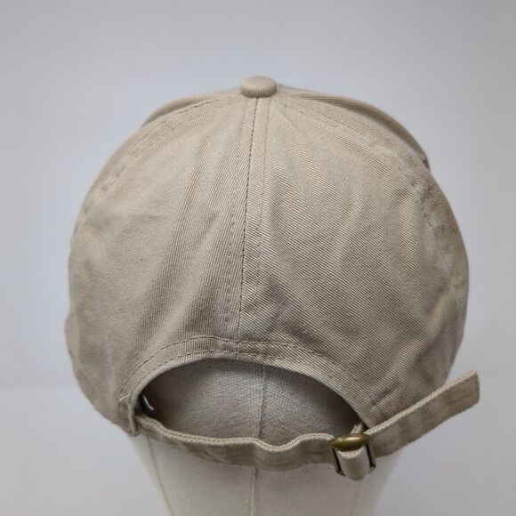 Western Alaska Sport Fishing Slideback Hat Tan OS Adjustable Embroidered Ivory - Picture 5 of 9